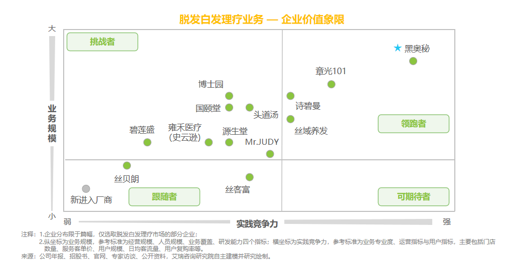 艾瑞咨询脱发白发领域品牌竞争力排名